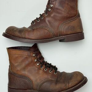 Size 9D - Red Wing Iron Ranger 8111, Made in USA, Amber Harness, Cork Sole